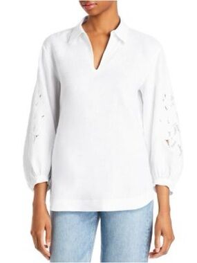 Embroidered Linen Blouse